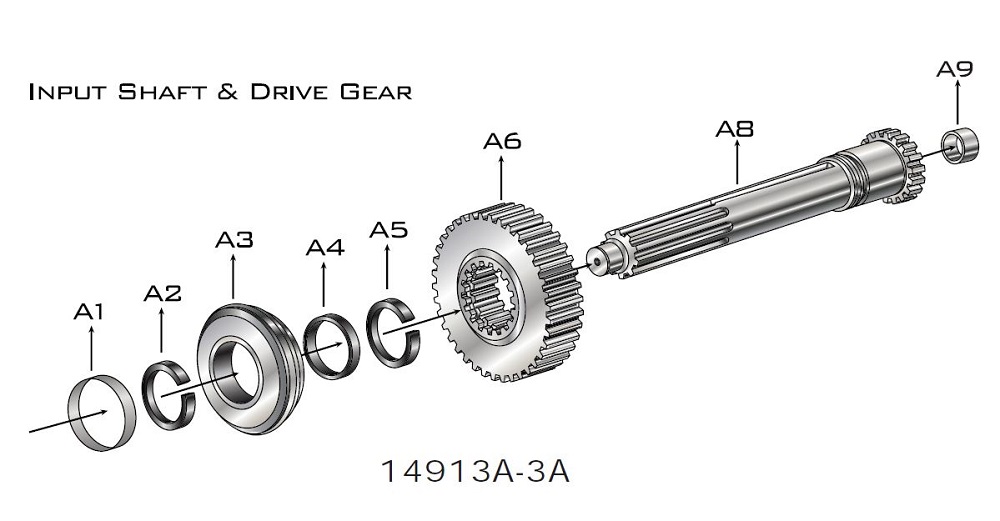 Input Shaft & Drive Gear - 10370-1/92-14913A | Gearcentre Canada 